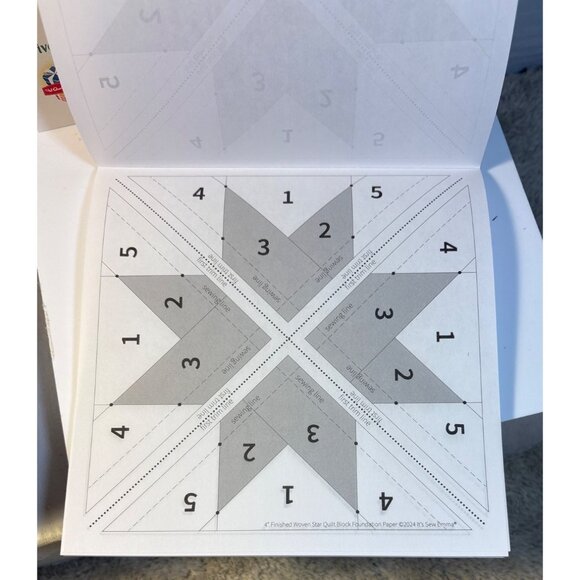 Five Stars Tablerunner Quilt Kit Pattern Woven Star Foundation Paper Moda Charm - Picture 10 of 10